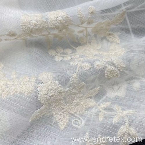 30D Woven Lace Tulle Chiffon Embroidery Fabric